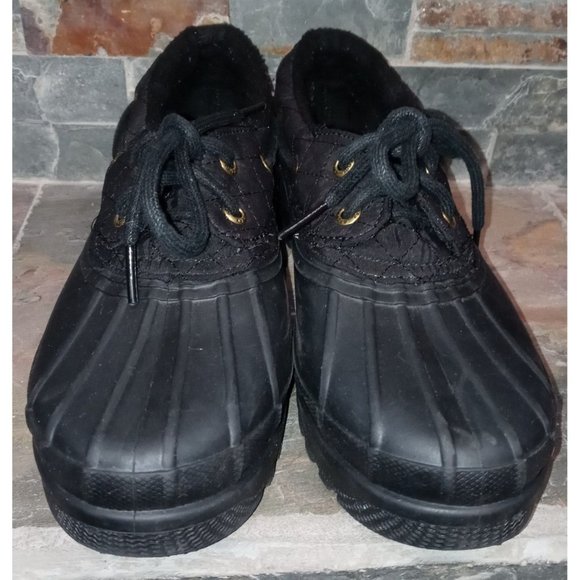 SPERRY Top Sider Black Rubber Duckling Women's STS97711 Shoes 7 Waterproof - Picture 5 of 9